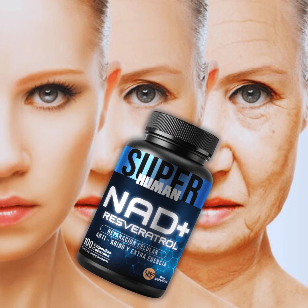 NAD + Resveratrol - Cápsulas de Reparación Celular Antienvejecimiento y Energía