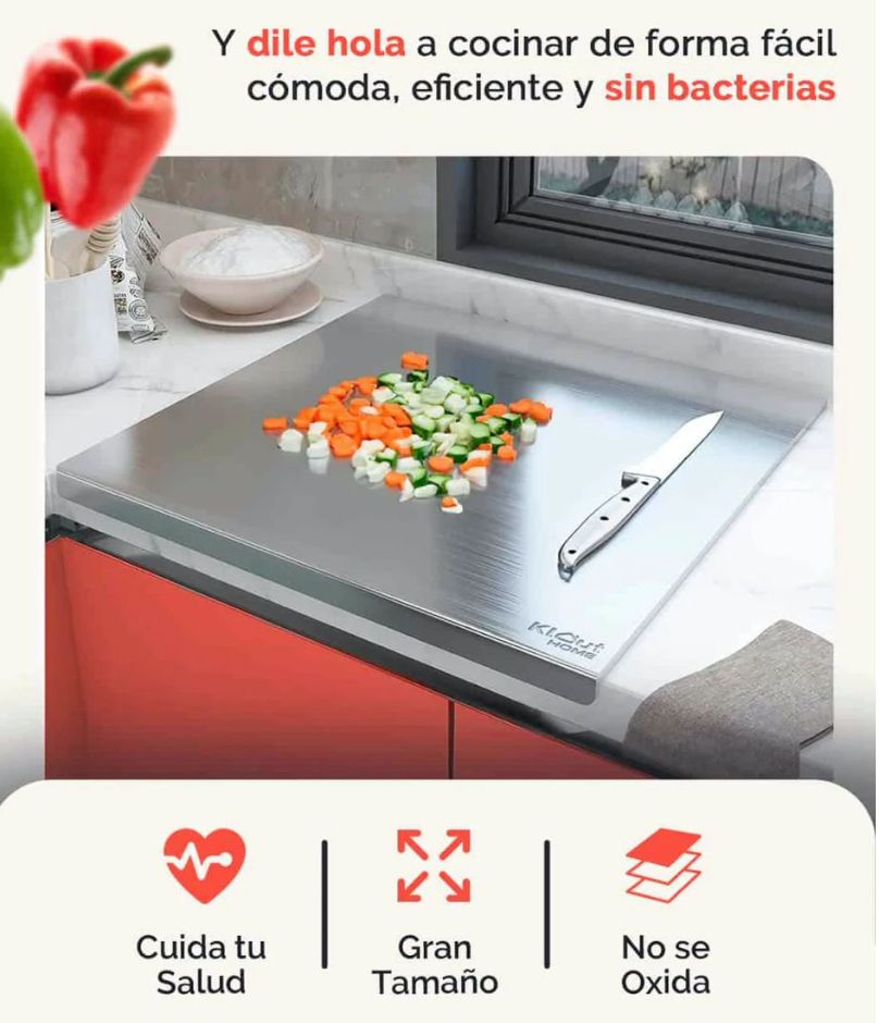 Tabla Para Picar de Acero Inoxidable + Envio Gratis